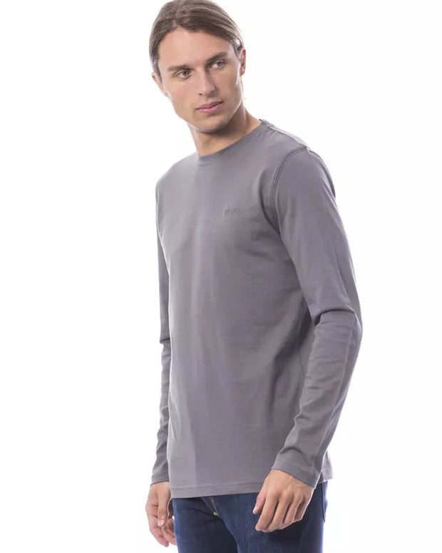 Gray Cotton Men T-Shirt