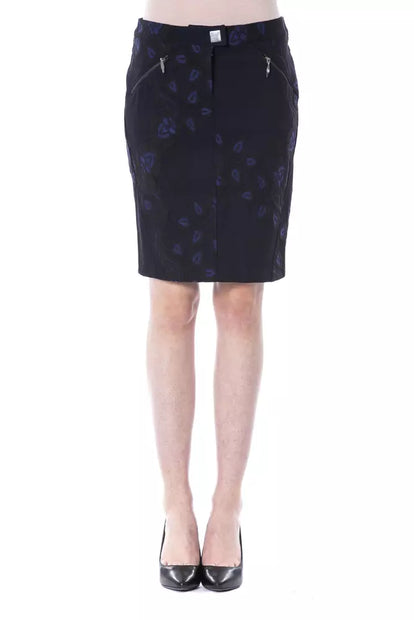 Blue Cotton Women Skirt