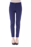 Blue Polyester Women's Pant