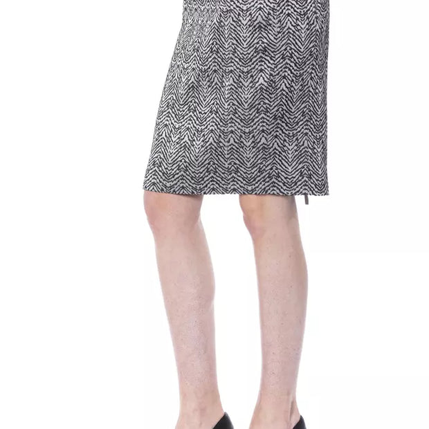 Black Viscose Women Skirt