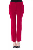 Fuchsia Polyester Women Pants