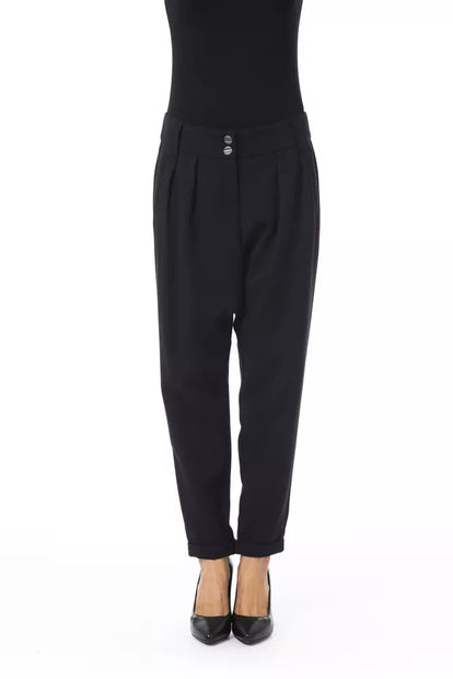 Black Polyester Women Pant