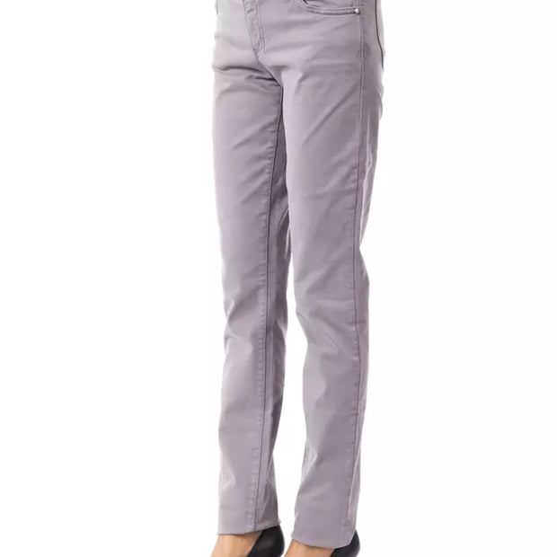 Gray Cotton Women Pants