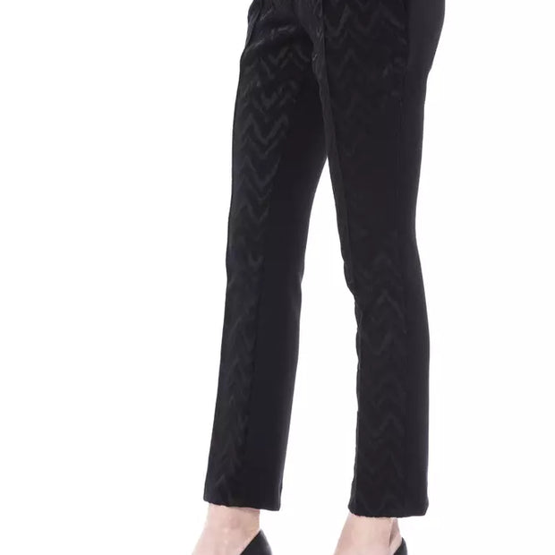 Black Acrylic Women Pants