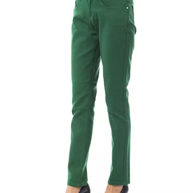 Green Cotton Women Pant