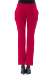 Fuchsia Polyester Women Pants