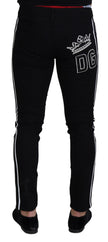 Black Cotton DG Crown Men Denim Jeans