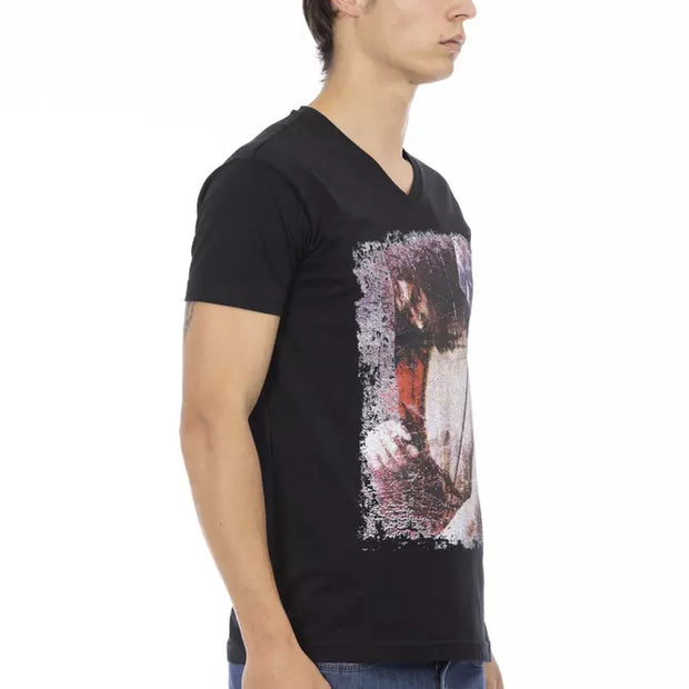 Black Cotton Men's T-Shirt