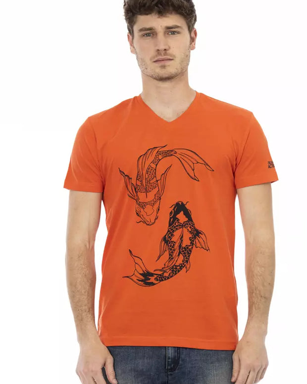 Red Cotton Men T-Shirt