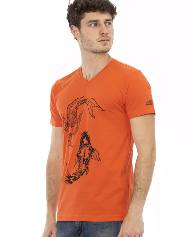 Red Cotton Men T-Shirt