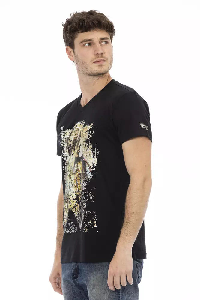 Black Cotton Men's T-Shirt