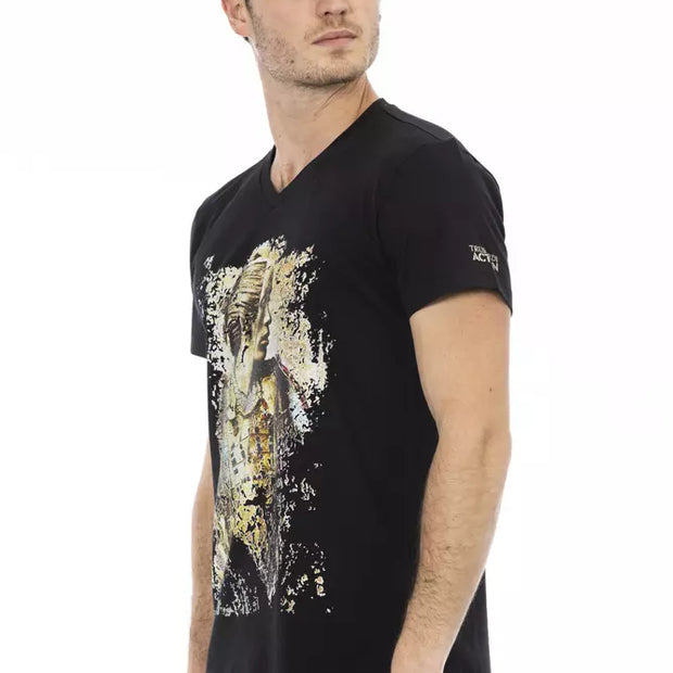 Black Cotton Men's T-Shirt