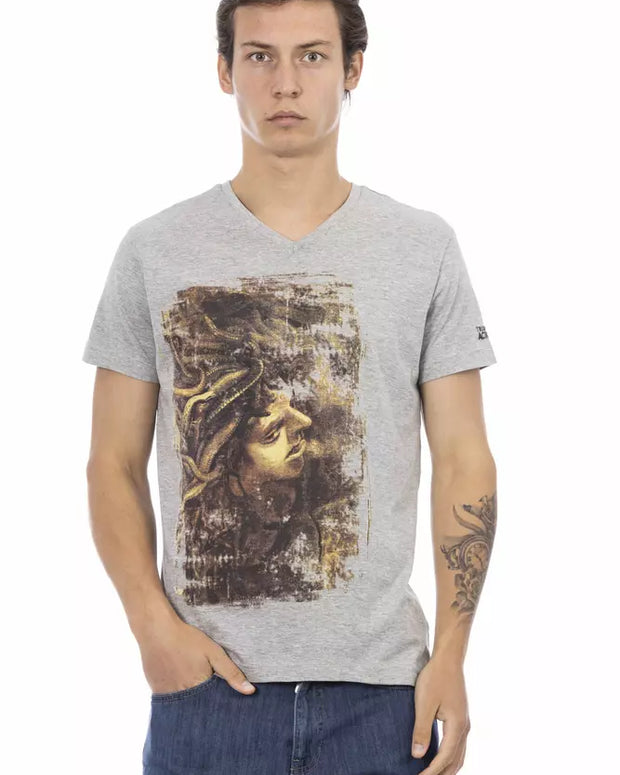 Gray Cotton Men's T-Shirt