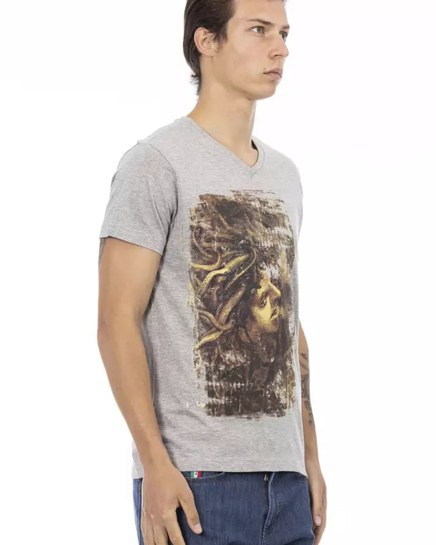 Gray Cotton Men's T-Shirt