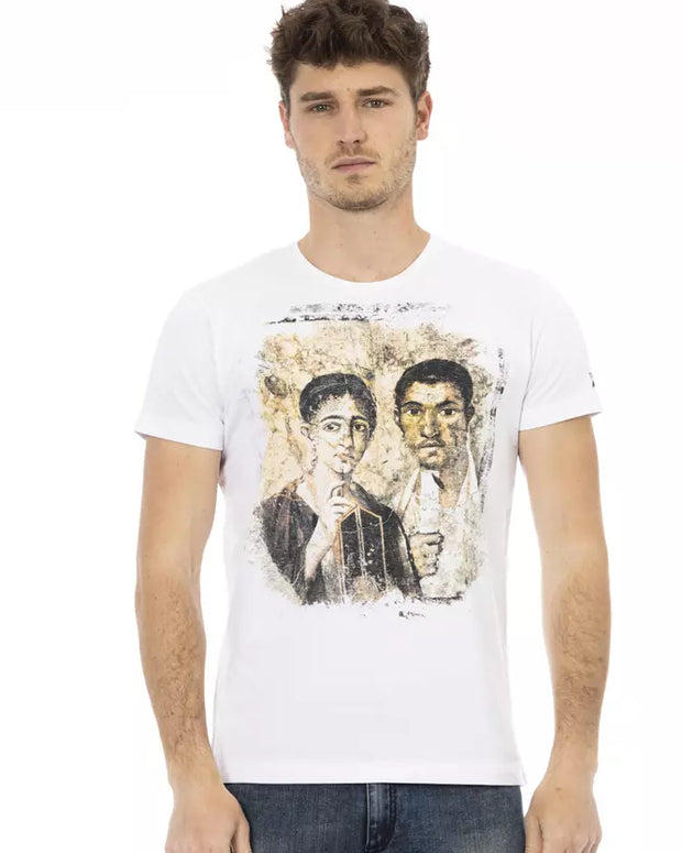 White Cotton Men T-Shirt
