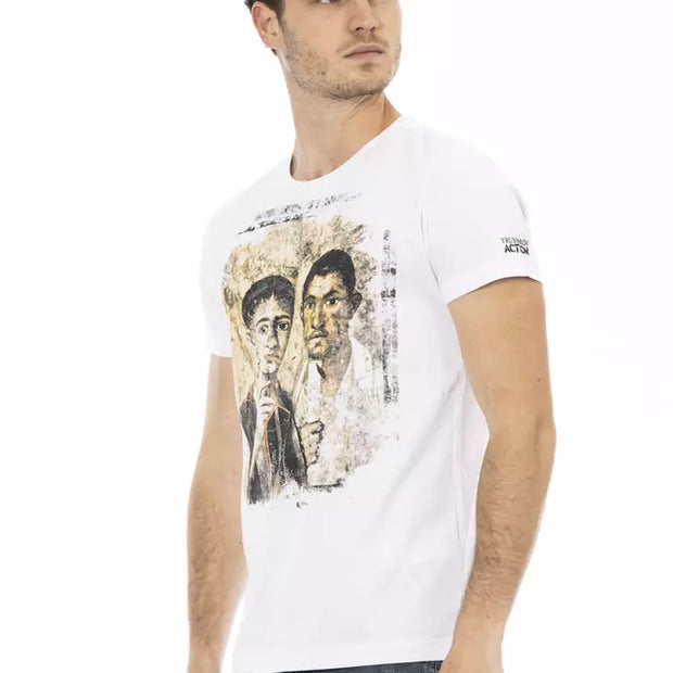 White Cotton Men T-Shirt