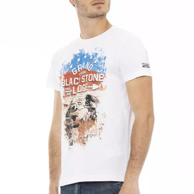 White Cotton Men's T-Shirt