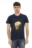 Blue Cotton Men T-Shirt