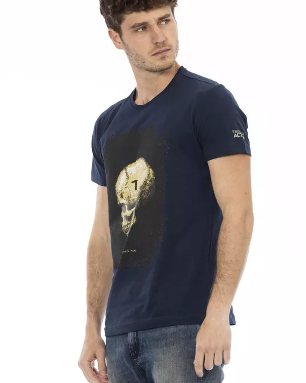 Blue Cotton Men's T-Shirt