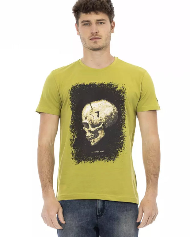Green Cotton Men T-Shirt