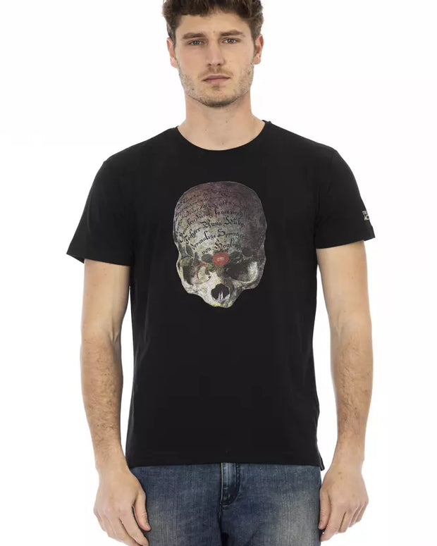 Black Cotton Men T-Shirt