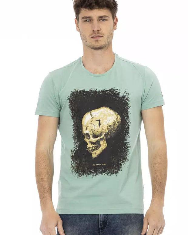 Green Cotton Men T-Shirt