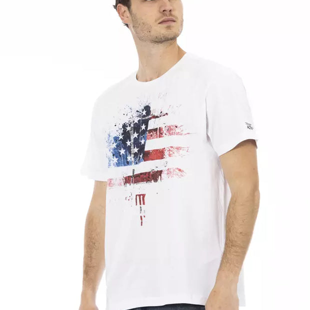 White Cotton Men T-Shirt