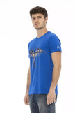 Blue Cotton Men T-Shirt