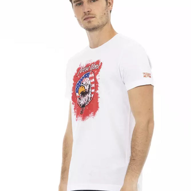 White Cotton Men T-Shirt