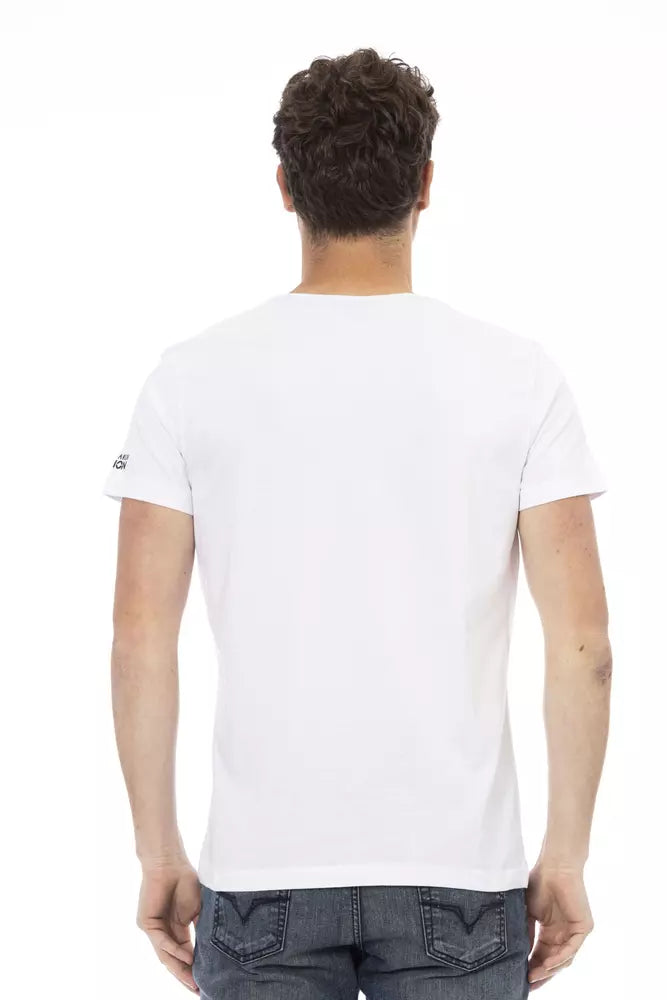 White Cotton Men T-Shirt