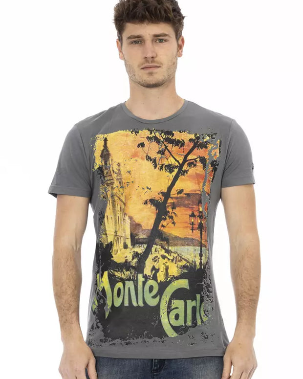 Gray Cotton Men's T-Shirt