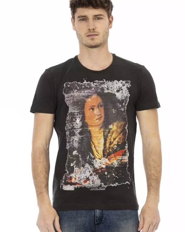 Black Cotton Men's T-Shirt