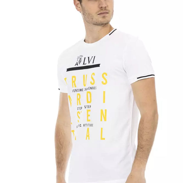 White Cotton Men T-Shirt