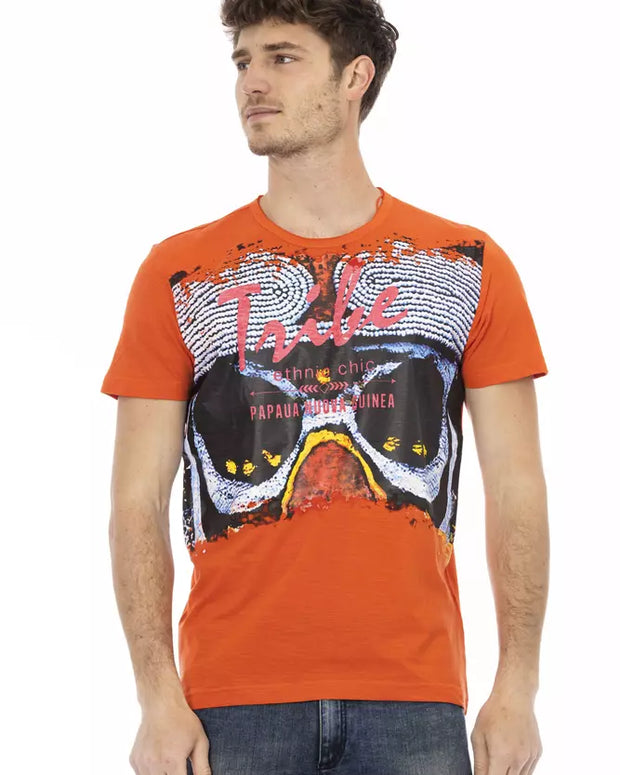 Orange Cotton Men's T-Shirt