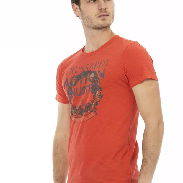 Red Cotton Men T-Shirt