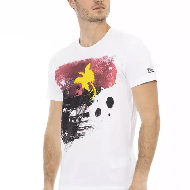 White Cotton Men T-Shirt