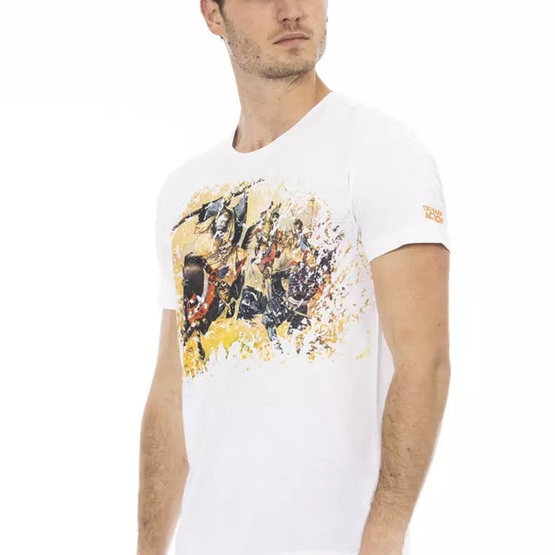 White Cotton Men T-Shirt