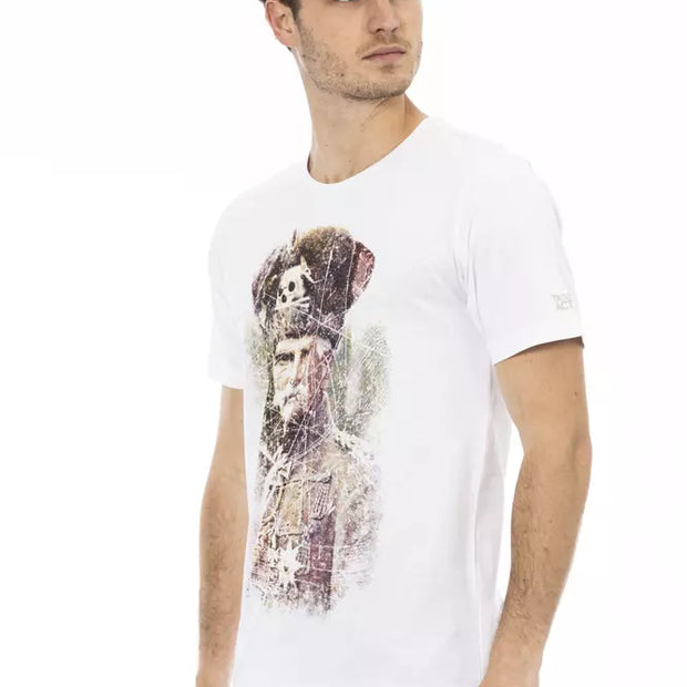 White Cotton Men T-Shirt