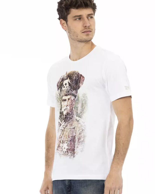 White Cotton Men T-Shirt