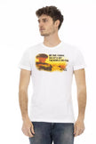 White Cotton Men T-Shirt