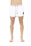 White Polyester Men's Swim Short