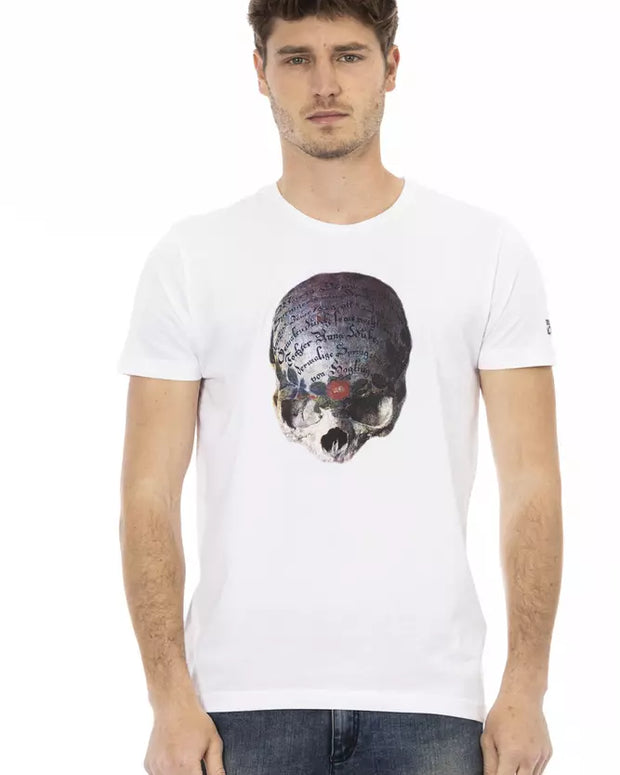 White Cotton Men T-Shirt