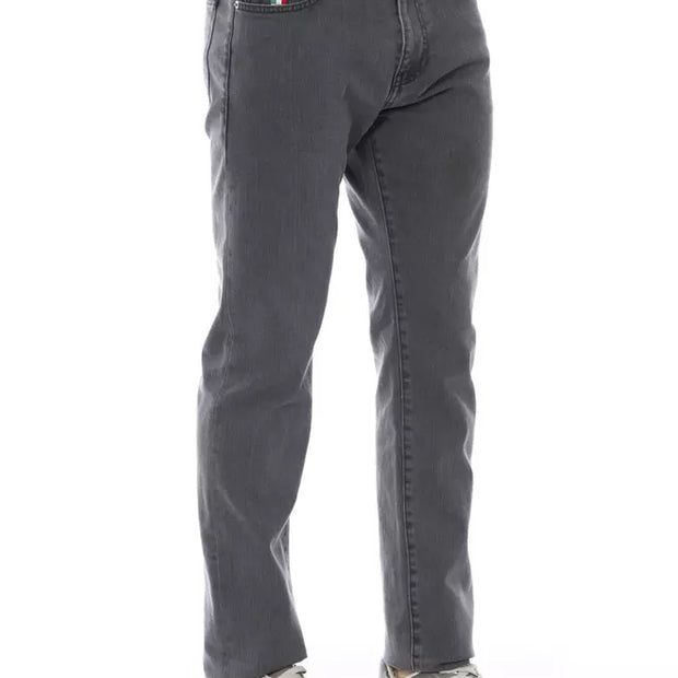 Gray Cotton Men Jeans