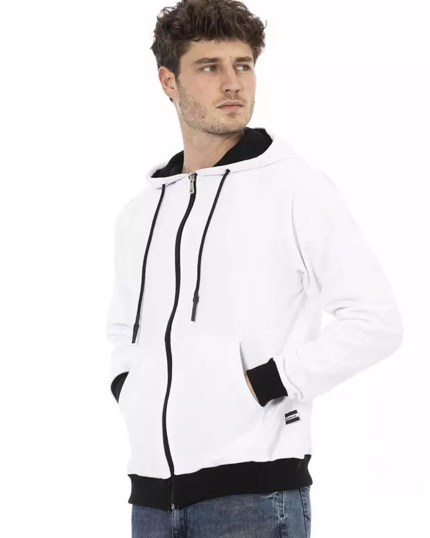 White Cotton Men's Hoodie