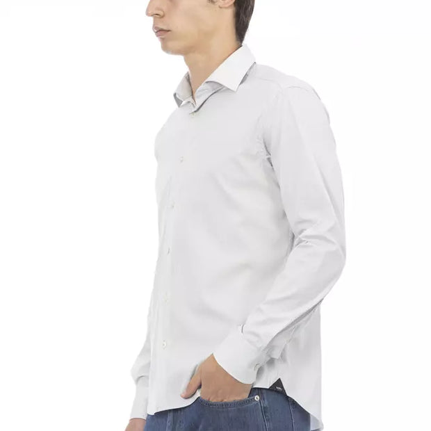 Gray Cotton Men Shirt