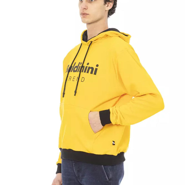 Yellow Cotton Men Sweater