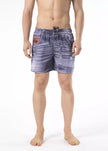 Blue Polyester Men Swim Shorts