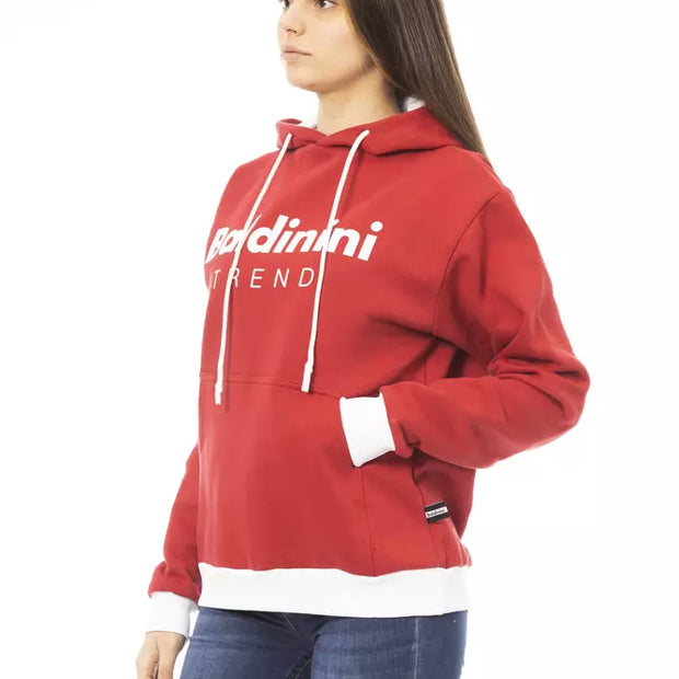 Red Cotton Women's Hoodie