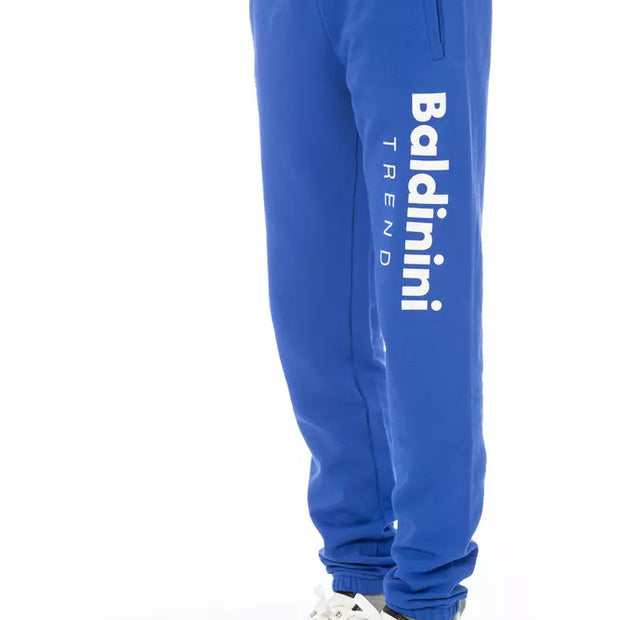 Blue Cotton Men Pants