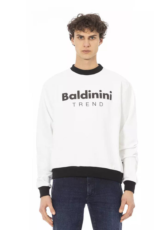 White Cotton Men's Hoodie